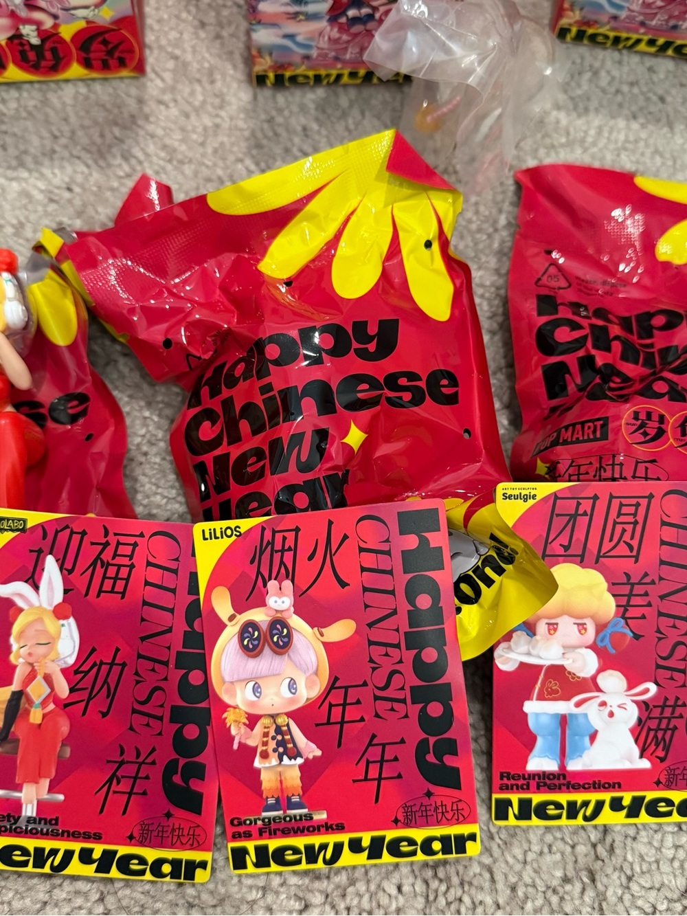 BUNDLE Three!Two!One! Happy Chinese new year; year of the rabbit pop mart